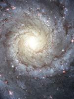 Спиральная Галактика M74 (фото Хаббла)