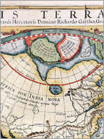 Изображение континента Даария в Атласе Герарда Меркатора, 1595 г.
