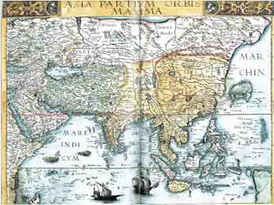 Голландская карта Азии, 1595