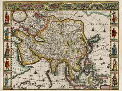 Карта Азии Джона Спида (John Speed), 1626