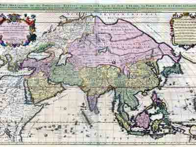 Франзцузская карта Азии, 1692