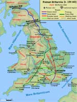 Карта «римских» дорог в Великобритании