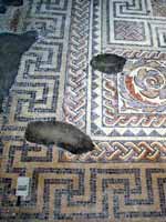 Мозаика на «римской» вилле в Чедворте, графство Глостершир, юго-запад Англии (Chedworth, Gloucestershire)