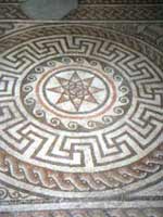 Мозаика на «римской» вилле в Винчестере, графство Хэмпшир, юг Англии (Winchester, Hampshire)