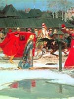 Андрей Рябушкин «Свадебный поезд в Москве (XVII столетие)». 1901 г.